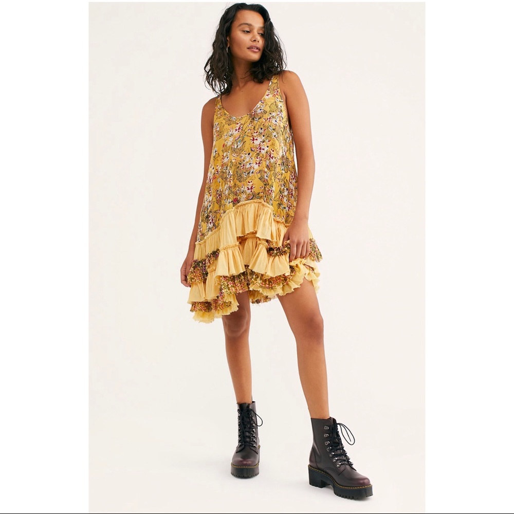 Free People One Avery Ruffle mini dress / tunic